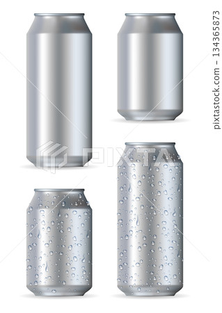 Aluminum realistic cans Aluminum realistic cans 134365873
