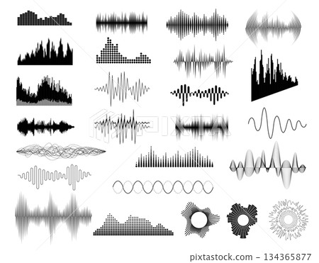 Sound waves set 134365877