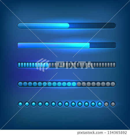 Progress bars set 134365892