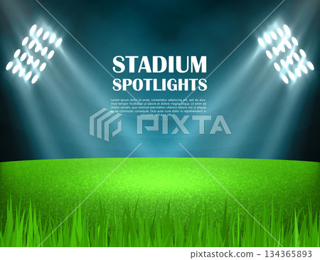 Stadium spotlights concept Stadium spotlights concept 134365893