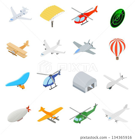 Aviation Icons Set Aviation Icons Set 134365916