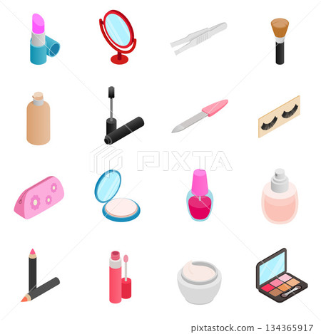 Cosmetic icons set 134365917