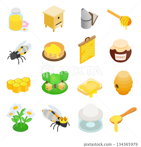 Apiary isometric 3d icon Apiary isometric 3d icon 134365979