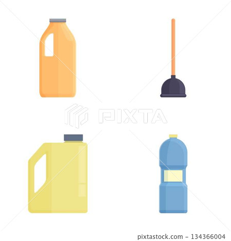 Household cleaning and storage containers set 134366004