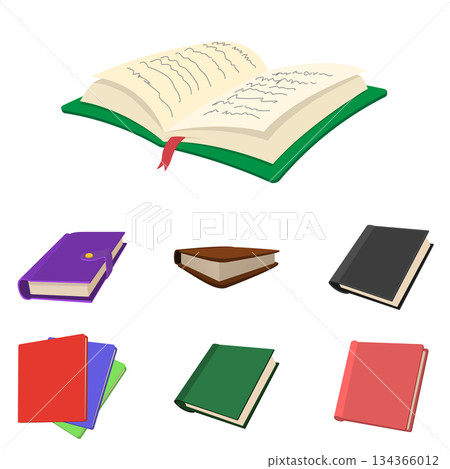 Book icons set, cartoon style 134366012