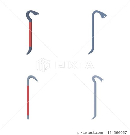 Set of crowbars in various styles 134366067