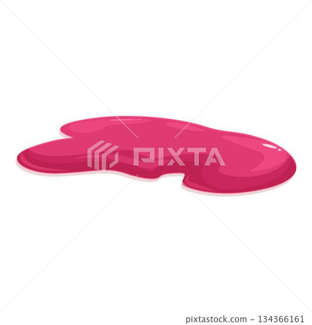 Pink slime splashing and leaving stain on the ground Pink slime splashing and leaving stain on the ground 134366161