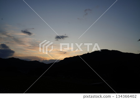 The evening sky of Ohara, Kyoto 134366402