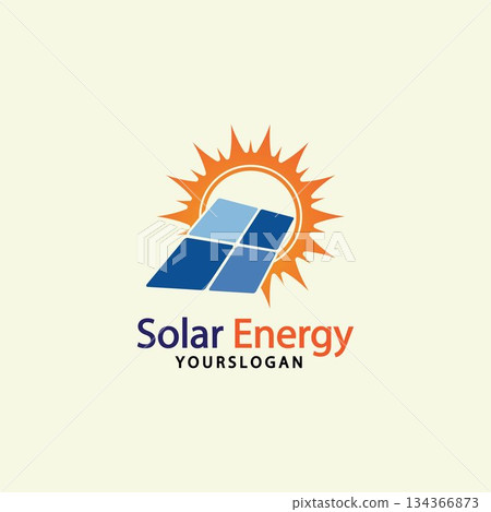 Sun solar energy logo design template. solar tech logo designsv Sun solar energy logo design template. solar tech logo designsv 134366873