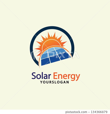 Sun solar energy logo design template. solar tech logo designsv Sun solar energy logo design template. solar tech logo designsv 134366879