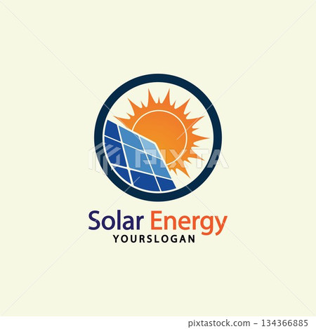 Sun solar energy logo design template. solar tech logo designsv Sun solar energy logo design template. solar tech logo designsv 134366885