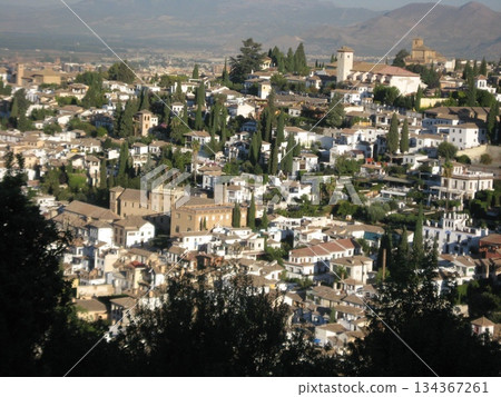 Granada's Albaicín in the morning sun 134367261