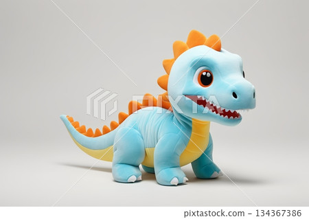 蓝色卡通恐龙毛绒玩具 蓝色卡通恐龙毛绒玩具 134367386