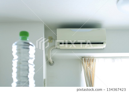 Room cooler and plastic bottles 134367423