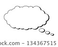 Large cloud-shaped speech bubble with shadow vector illustration 134367515