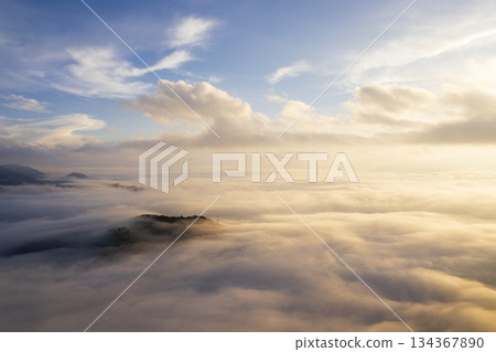colorful dramatic sky with cloud at sunset. colorful dramatic sky with cloud at sunset. 134367890