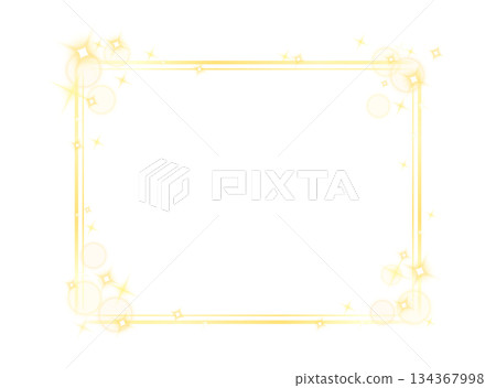 Rectangular frame with scattered glitter Rectangular frame with scattered glitter 134367998