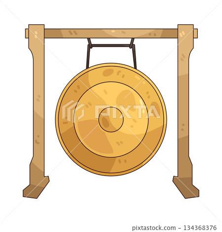 illustration of Gong illustration of Gong 134368376