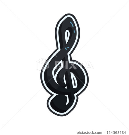 illustration of Treble Clef 134368384
