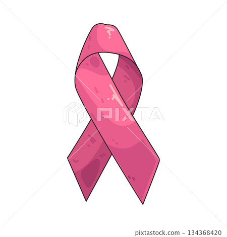 illustration of Pink Ribbon illustration of Pink Ribbon 134368420