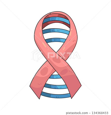 illustration of Breast Cancer DNA Strand 134368433