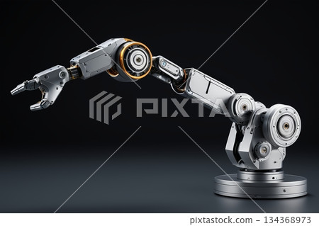 Close-up of the robotic arm 134368973