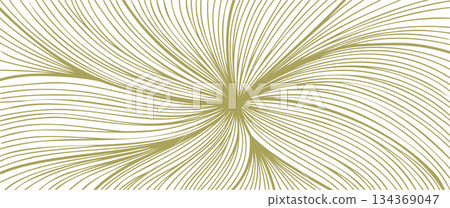 White Background with Elegant Gold Line Pattern 134369047