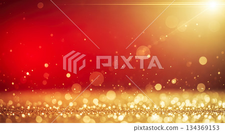 Abstract red and gold bokeh background for christmas holiday celebrations with shiny glitter particles and a bright magical overlay for festive party designs Abstract red and gold bokeh background for christmas holiday celebrations with shiny glitter particles and a bright magical overlay for festive party designs 134369153