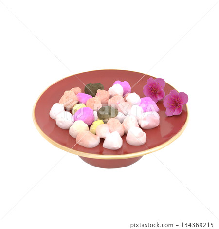 少女節的桃花米餅 134369215