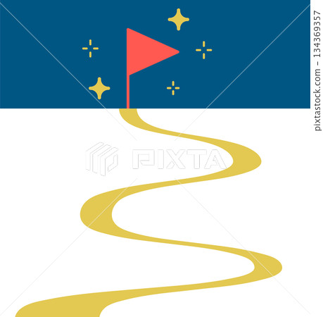 路盡頭的進球圖標 路盡頭的進球圖標 134369357