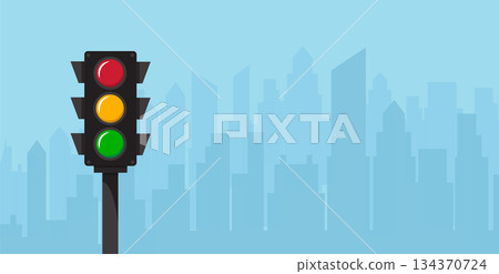 Red, Yellow, Green Traffic Signal Red, Yellow, Green Traffic Signal 134370724