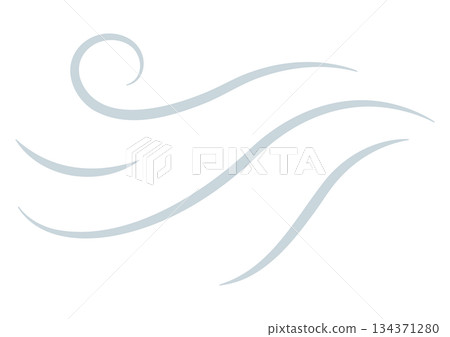 柔和流動的風裝飾向量圖 柔和流動的風裝飾向量圖 134371280