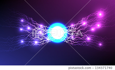Energetic Plasma Orb with Electric Discharge. Energetic Plasma Orb with Electric Discharge. 134371740