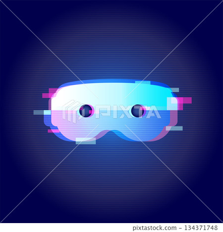 VR Virtual Reality Glitch Technology Background VR Virtual Reality Glitch Technology Background 134371748