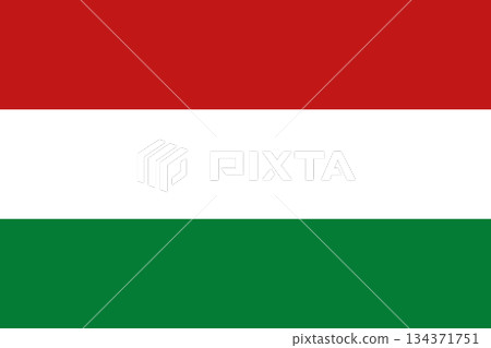 The national flag of Hungary. Hungary flag icon vector. An illustration of the Hungary flag. 134371751