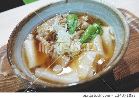 Joshu specialty sticky pork skin udon (hot) 134371852