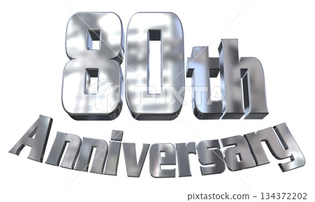 3DCG文字“80週年紀念/80週年紀念標誌閃耀” 3DCG文字“80週年紀念/80週年紀念標誌閃耀” 134372202