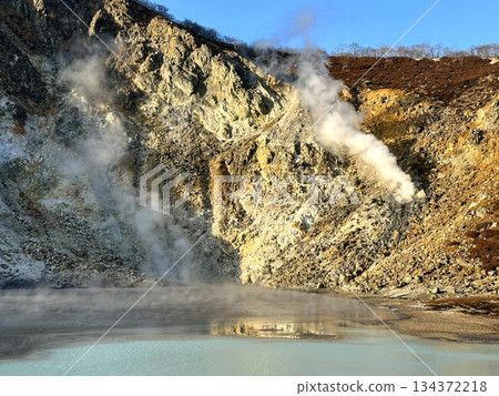 北海道登別市，登別溫泉，地獄谷，火山氣體，硫磺，溫泉妖怪，妖怪煙火 134372218