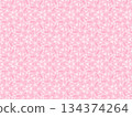 櫻花花瓣背景 - 粉紅色抽象幾何圖案 230 134374264