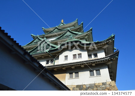 The castle tower of Nagoya castle (Nagoya city, Aichi prefecture) 134374577