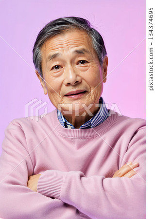 Senior men with arms Senior men with arms 134374695
