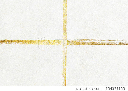 A luxurious background with gold patterns on white Japanese paper 134375133