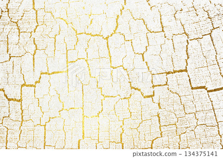 A luxurious background with gold patterns on white Japanese paper 134375141