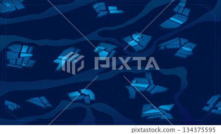 City development. Architectural fragments create a smart city blueprint concept with technological overlays and digital infrastructure elements. Vector illustration City development. Architectural fragments create a smart city blueprint concept with technological overlays and digital infrastructure elements. Vector illustration 134375595