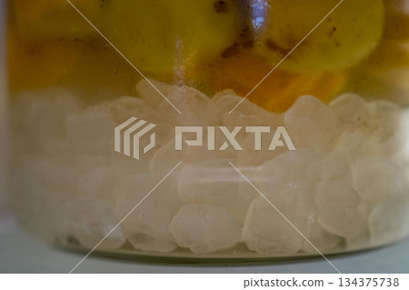 Making plum syrup 134375738