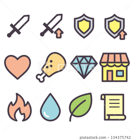 Game icon set Game icon set 134375742