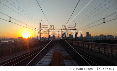 View from the JR Shinkiba Station platform (towards Tatsumi and Shinonome) 134376305