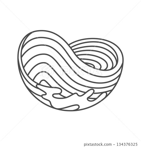 Oriental waves icon japan. Stylized ocean wave curl, japan style tsunami, sea swirl graphic. Oceanic water asian decorative ornamental splashes element. Sea wave line art vector illustration Oriental waves icon japan. Stylized ocean wave curl, japan style tsunami, sea swirl graphic. Oceanic water asian decorative ornamental splashes element. Sea wave line art vector illustration 134376325