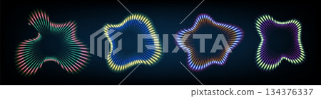Sound wave ripple effect with circular lines Sound wave ripple effect with circular lines 134376337