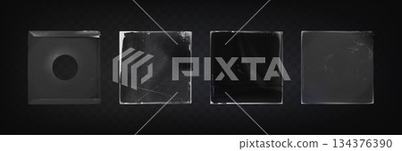 Vintage plastic vinyl packages set 134376390